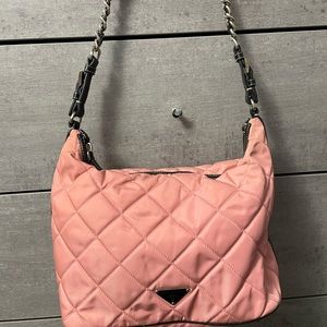 Prada Tessuto Nylon Impuntutato Quilted Bag Pink
